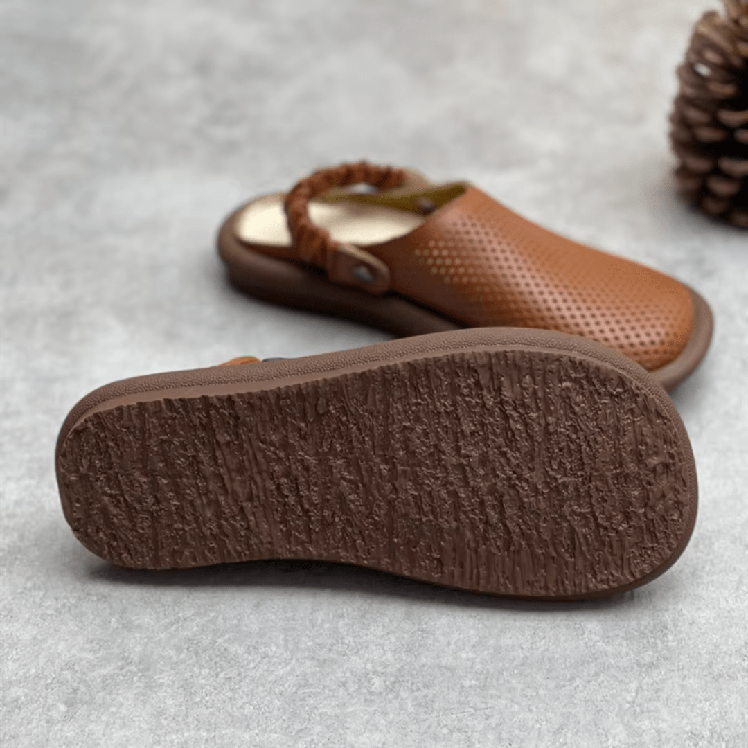 Iya sleek minimalist sandal with a slim strap in a neutral tone