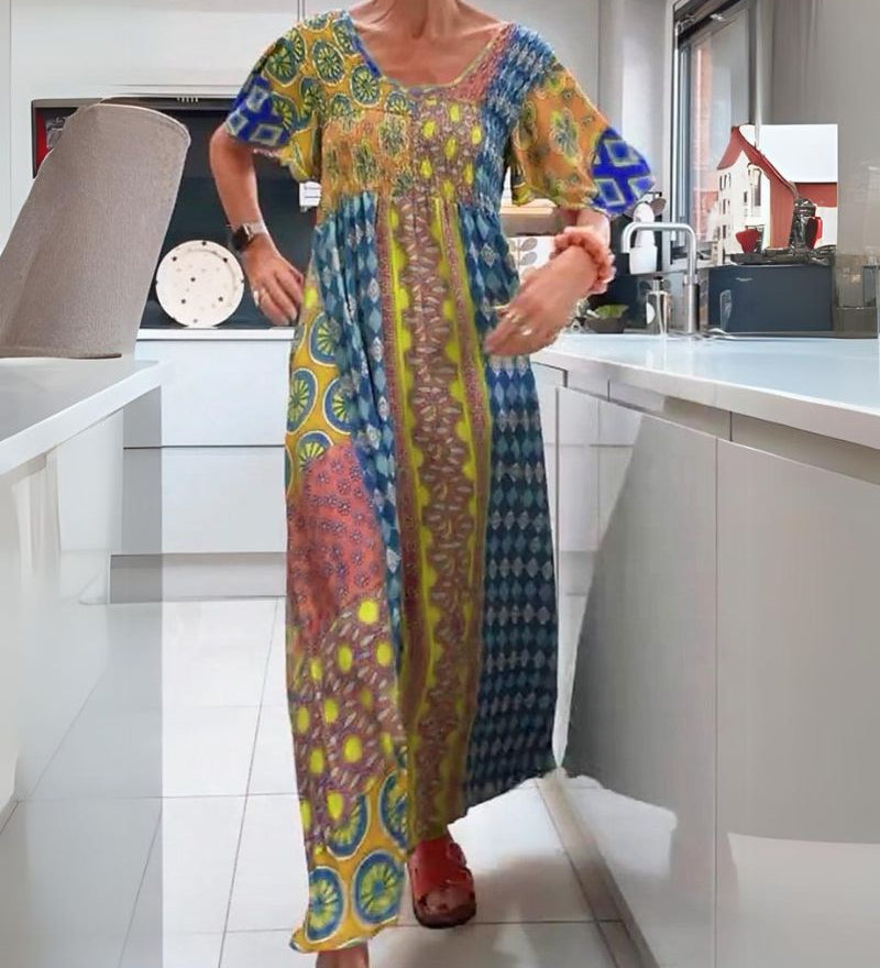 Cindy radiant boho maxi dress with a flowy fit in bright colours