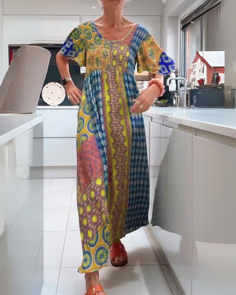 Cindy radiant boho maxi dress with a flowy fit in bright colours