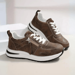 Danielle luxe comfort sneakers for women in black, side view