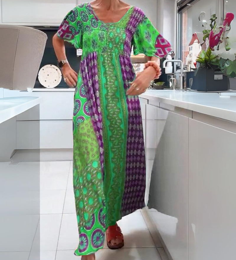 Cindy radiant boho maxi dress with a flowy fit in bright colours