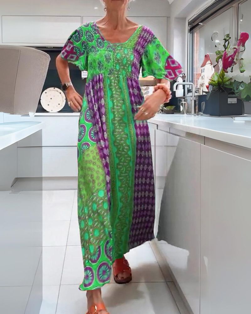 Cindy radiant boho maxi dress with a flowy fit in bright colours
