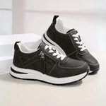 Danielle luxe comfort sneakers for women in black, side view