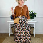 Darcy summer ease maxi skirt with high-rise waist, side split and flowing hem