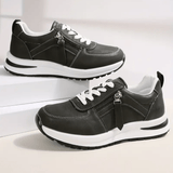 Danielle luxe comfort sneakers for women in black, side view
