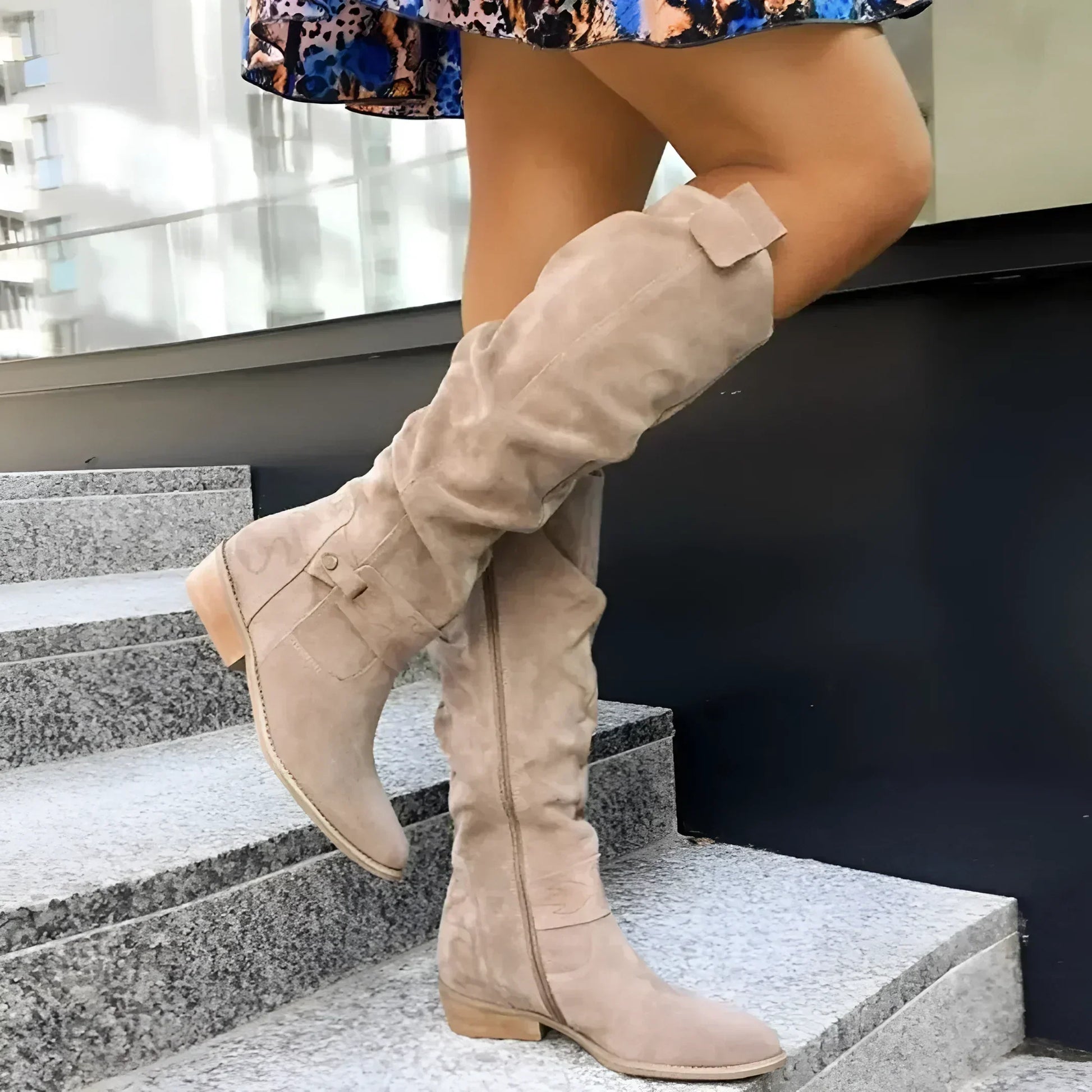 Haven chic women's ankle boots shown in beige, brown, green and black