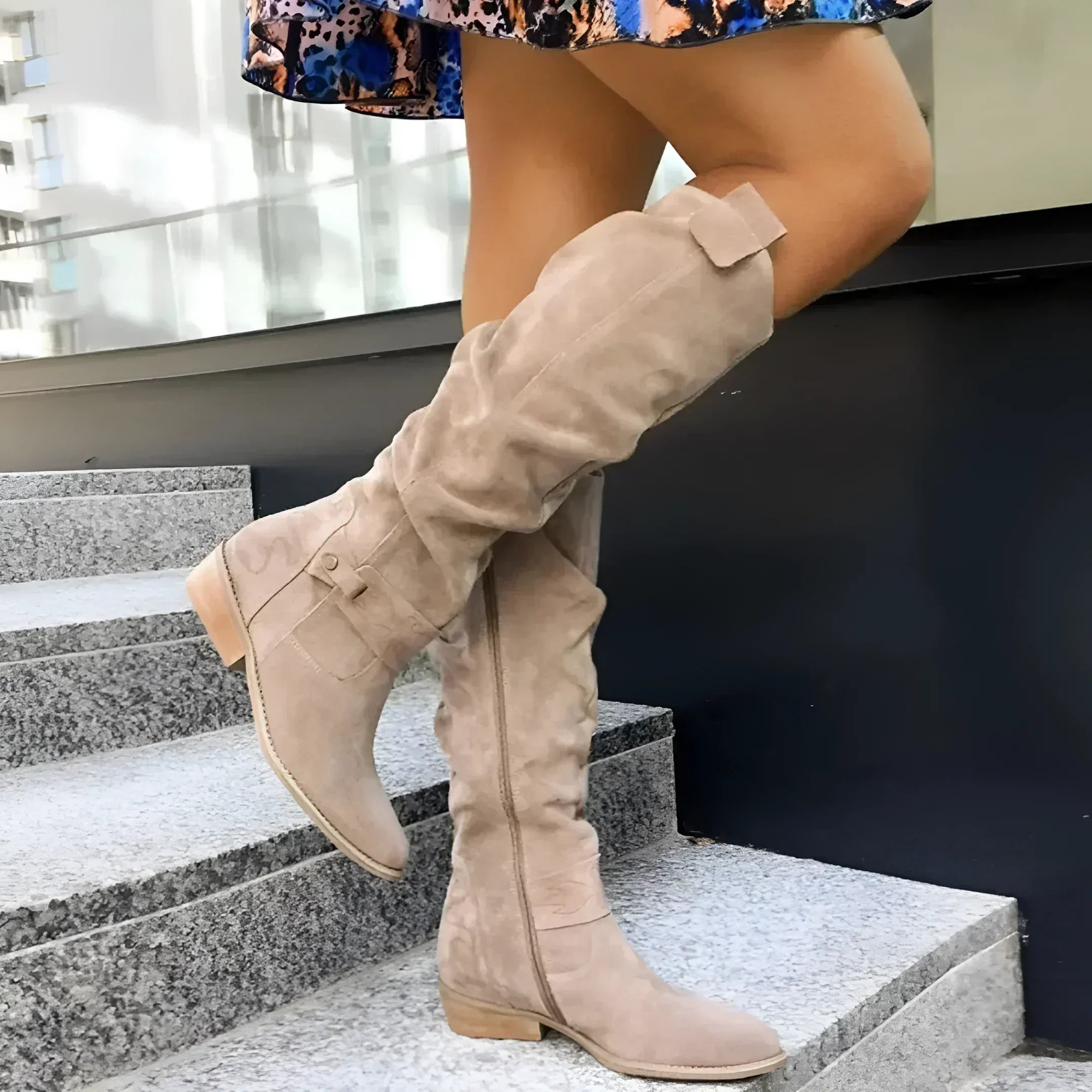 Haven chic women's ankle boots shown in beige, brown, green and black