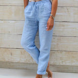 Selena chic tapered joggers shown in a relaxed everyday fit