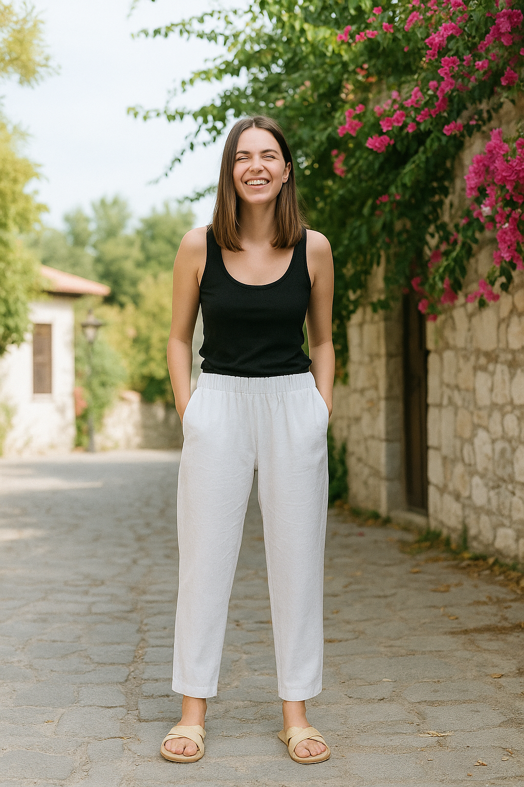Flaris breezy comfort pants shown in multiple colours with a relaxed casual fit