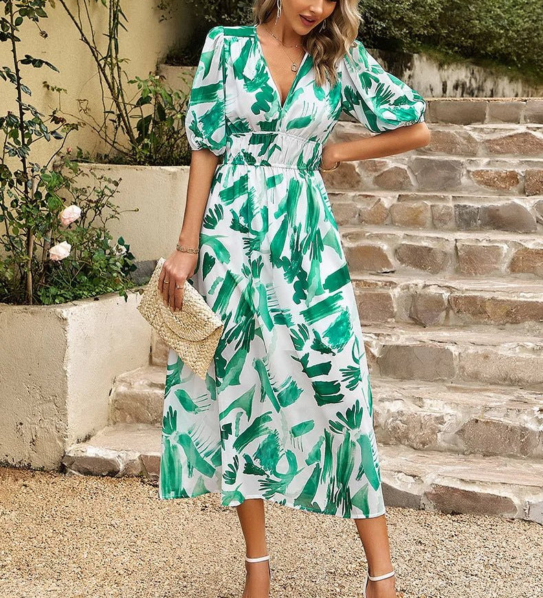 Allison | Elegant Floral Midi Dress