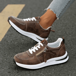 Danielle luxe comfort sneakers for women in black, side view