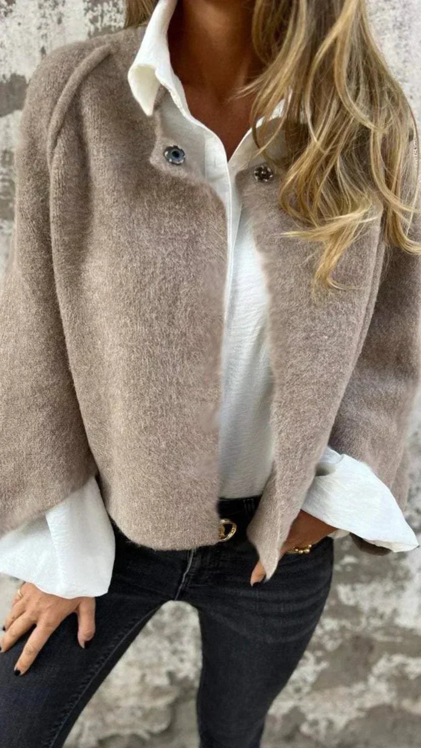 Olivia elegant soft jacket shown in a classic tailored silhouette