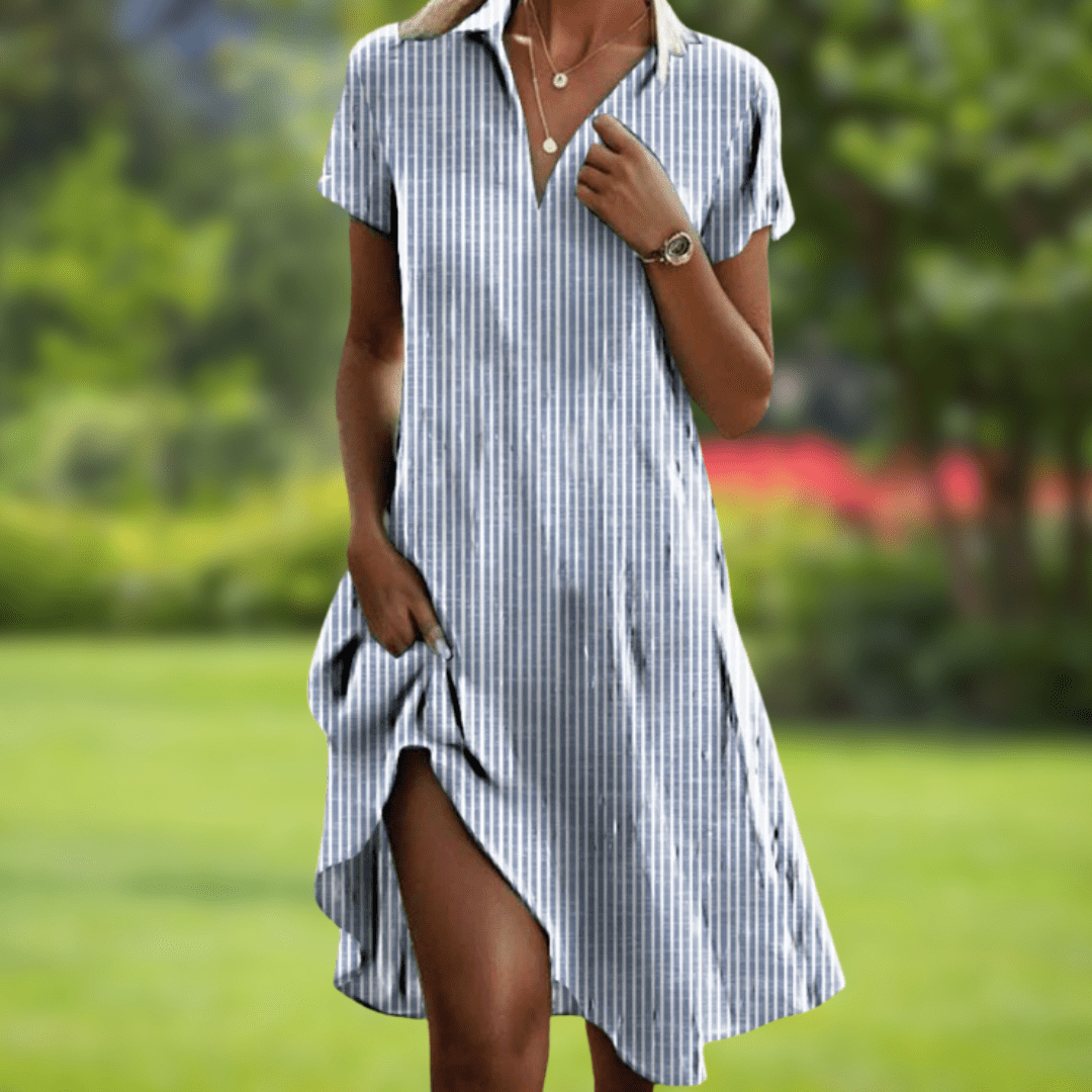 Firi chic elegant dress with vibrant floral print and flowy silhouette