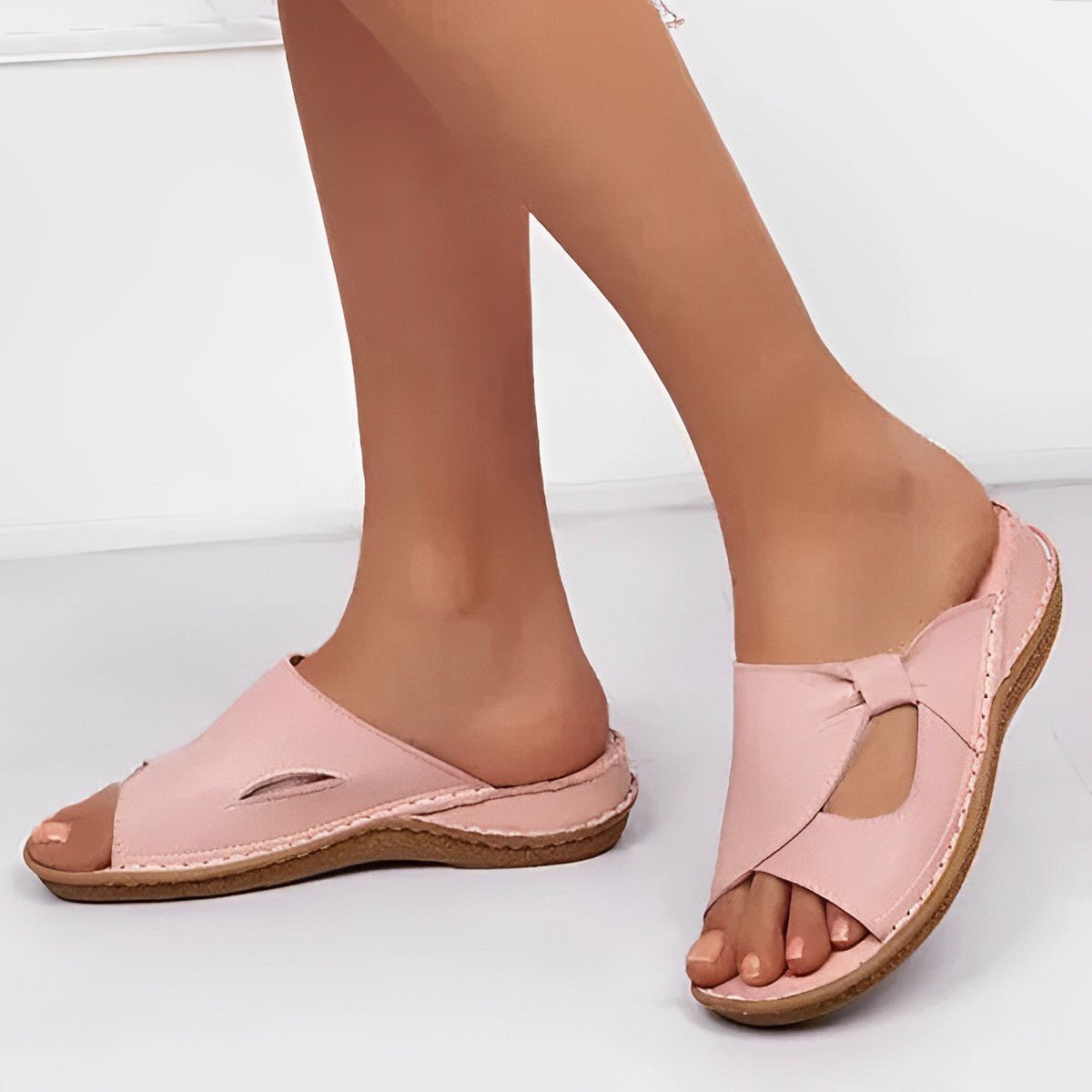 Nathalie chic orthopedic sandals shown in a casual summer style