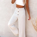 Ammora breezy high-waist pants with smocked waistband and relaxed flowy fit