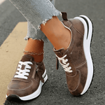 Danielle luxe comfort sneakers for women in black, side view