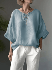 Ava relaxed casual cotton blouse with a loose flattering fit