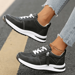 Danielle luxe comfort sneakers for women in black, side view