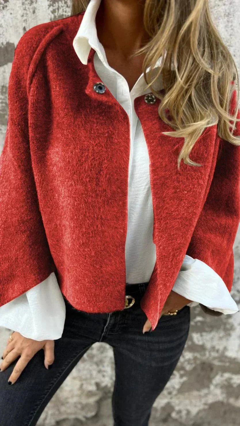 Olivia elegant soft jacket shown in a classic tailored silhouette