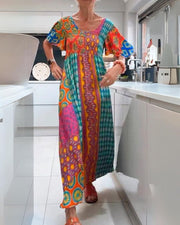 Cindy radiant boho maxi dress with a flowy fit in bright colours