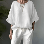 Ava relaxed casual cotton blouse with a loose flattering fit