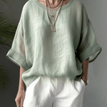 Ava relaxed casual cotton blouse with a loose flattering fit