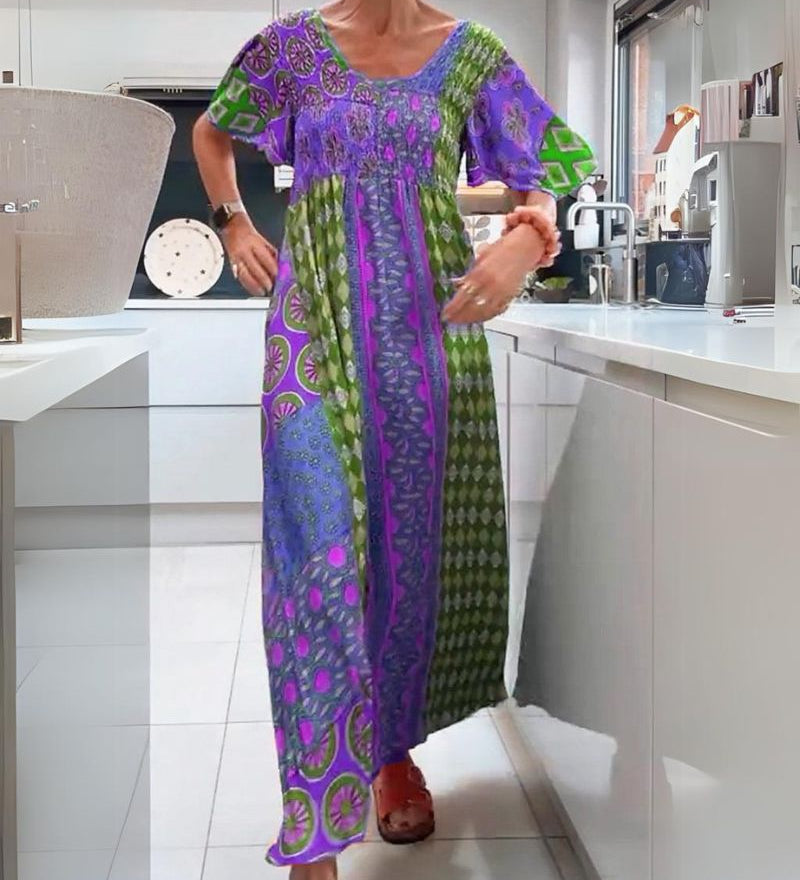Cindy radiant boho maxi dress with a flowy fit in bright colours