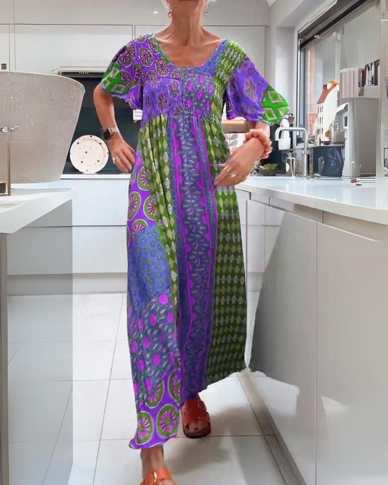 Cindy radiant boho maxi dress with a flowy fit in bright colours