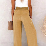 Ammora breezy high-waist pants with smocked waistband and relaxed flowy fit
