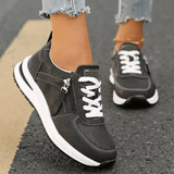 Danielle luxe comfort sneakers for women in black, side view