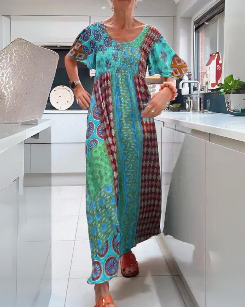 Cindy radiant boho maxi dress with a flowy fit in bright colours