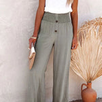 Ammora breezy high-waist pants with smocked waistband and relaxed flowy fit