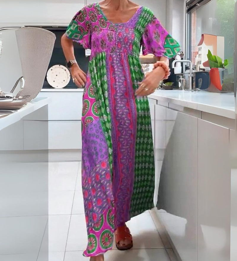Cindy radiant boho maxi dress with a flowy fit in bright colours