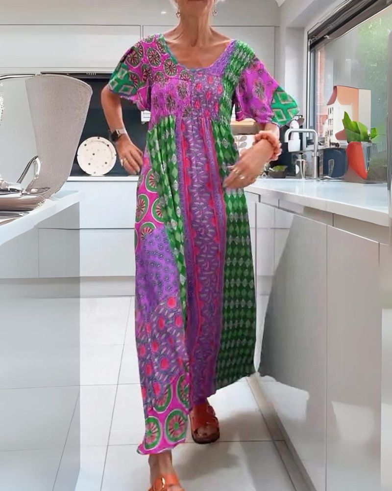 Cindy radiant boho maxi dress with a flowy fit in bright colours