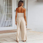 Saylor stylish straight-leg jumpsuit shown in a neutral tone