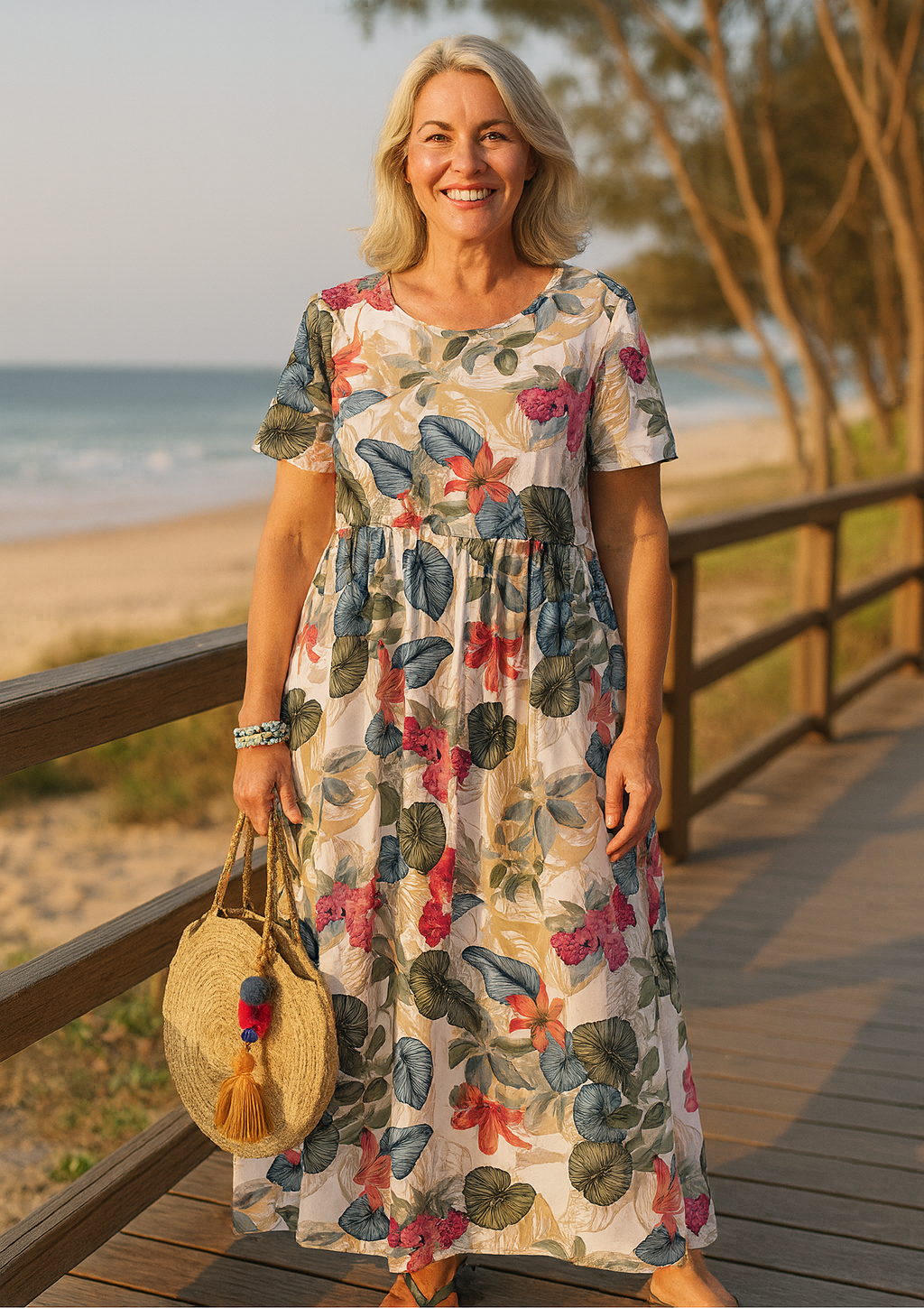 Lovi Graceful Summer Bloom floral dress with feminine print and flattering fit