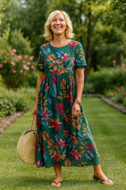 Lovi Graceful Summer Bloom floral dress with feminine print and flattering fit