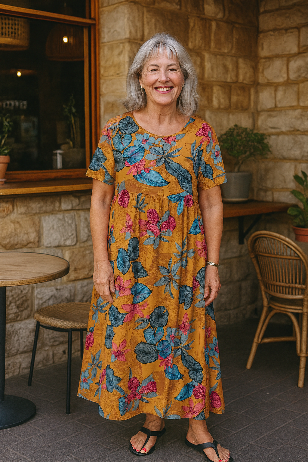 Lovi Graceful Summer Bloom floral dress with feminine print and flattering fit