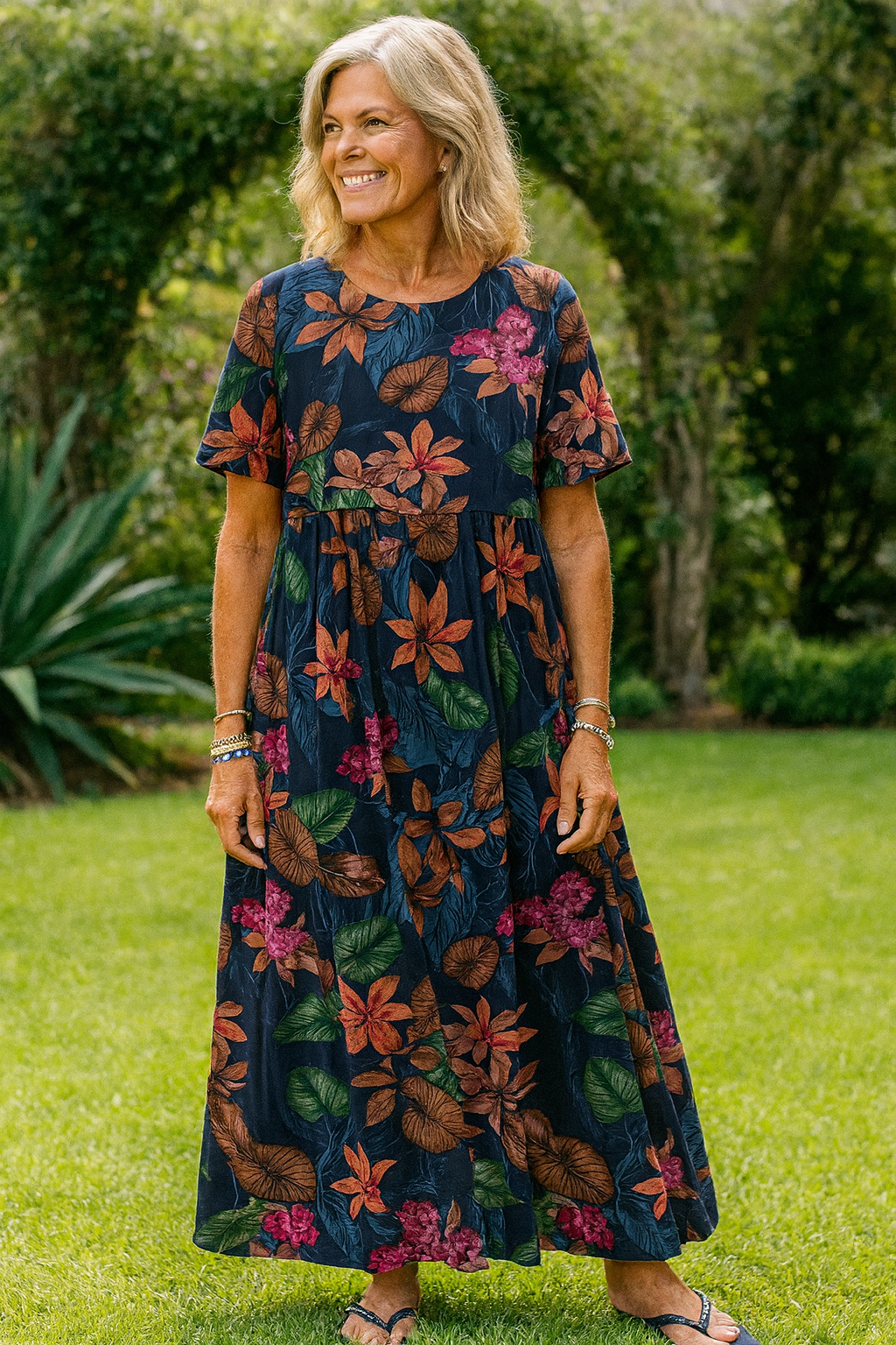 Lovi Graceful Summer Bloom floral dress with feminine print and flattering fit