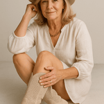 Kaye Western-inspired comfort boots shown in beige