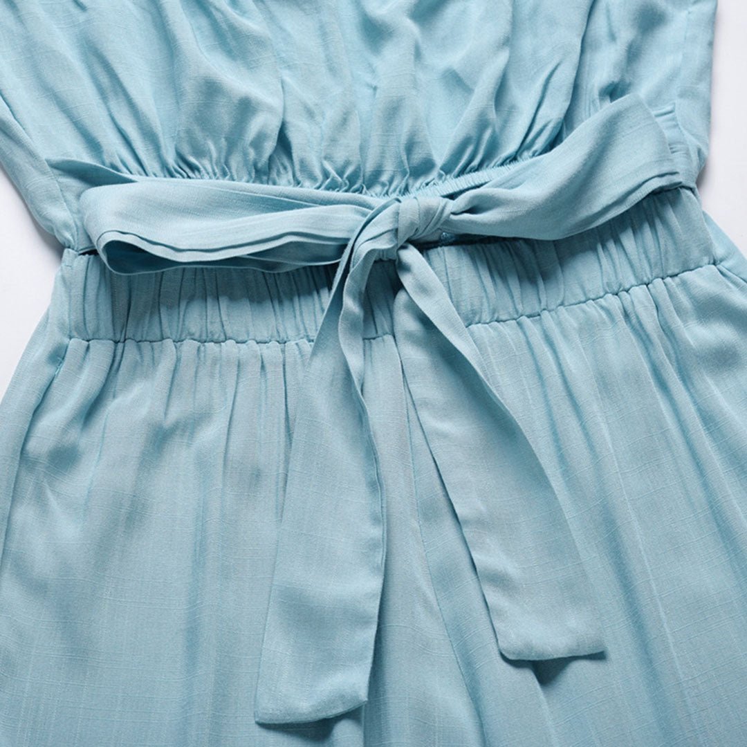 Saylor stylish straight-leg jumpsuit shown in a neutral tone