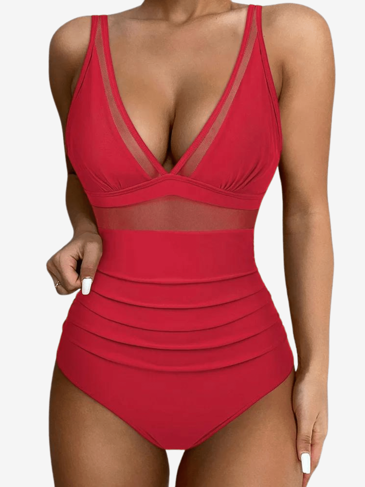 Elani effortless elegance one-piece swimsuit shown in multiple colours