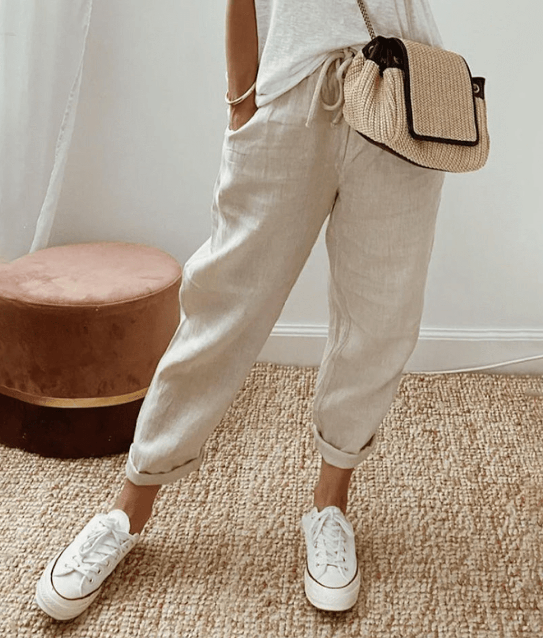 Emelia premium tailored pants shown in a refined, structured silhouette