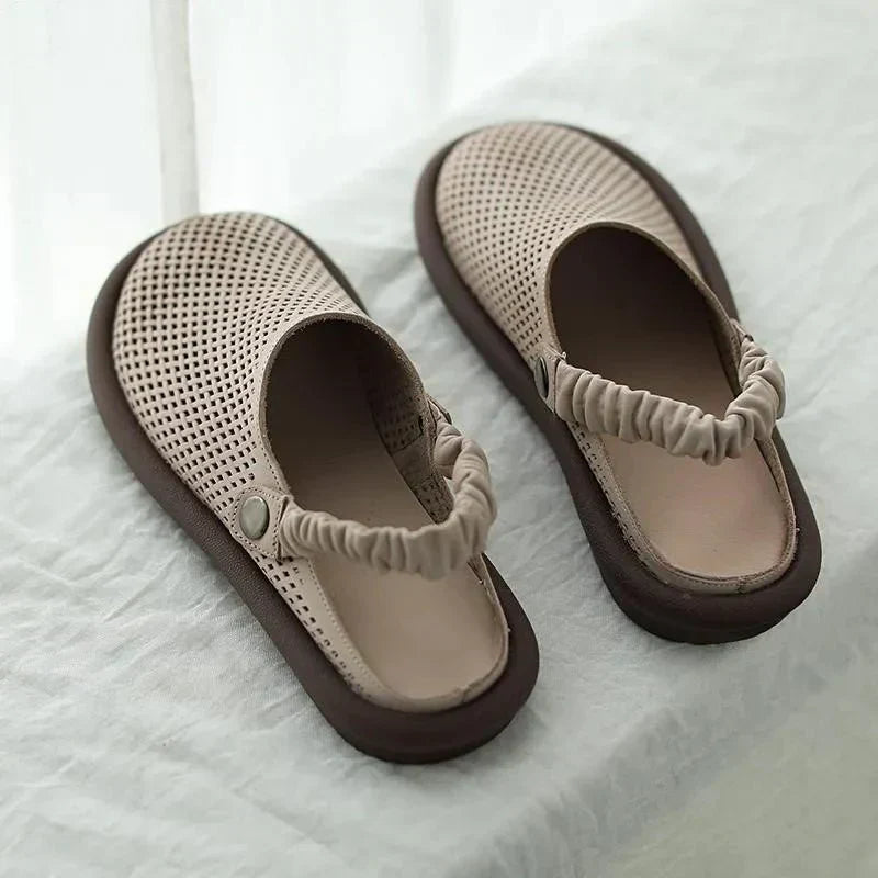 Iya sleek minimalist sandal with a slim strap in a neutral tone