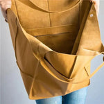 Calia Classic Heritage leather carryall handbag shown in brown