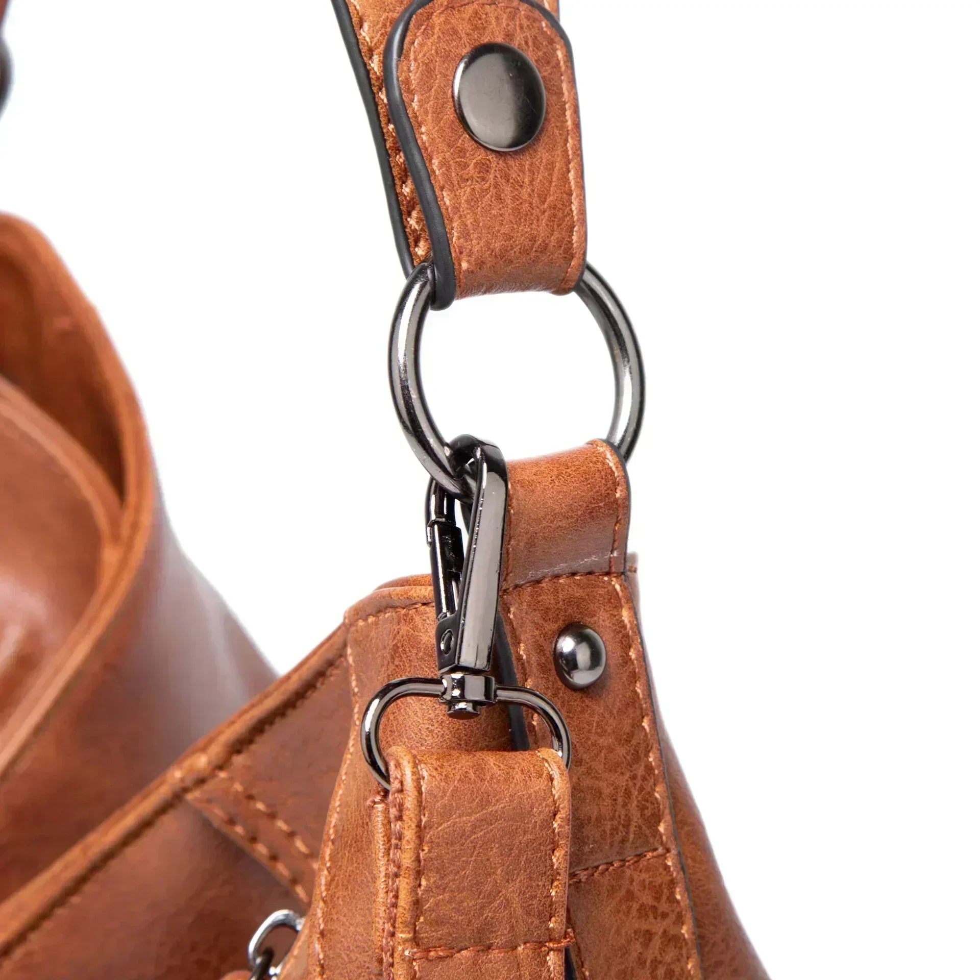 Evening Glow luxe leather shoulder bag shown in a rich neutral colour