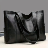 Sophia's Luxe Legacy premium leather handbag shown in Coffee and Black