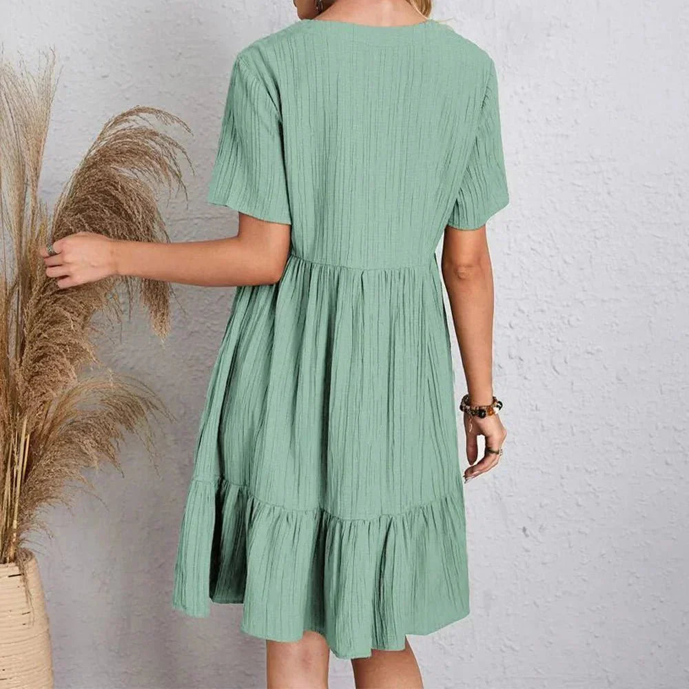 Marivale casual bohemian summer dress shown in multiple colours