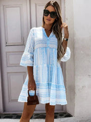 Claire graceful boho tunic in a soft flowing silhouette, shown in a neutral tone