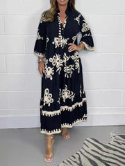 Valeen flowy day dress with relaxed silhouette and graceful sleeves